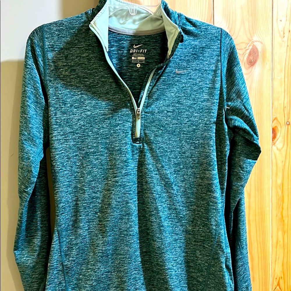 Nike Teal Dri-FIT Half-Zip Top size small